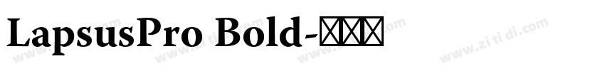 LapsusPro Bold字体转换